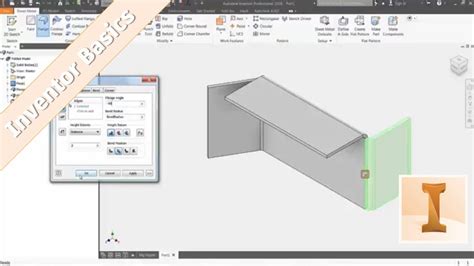 inventor sheet metal bend on part of surface|autodesk inventor sheet metal tutorial.